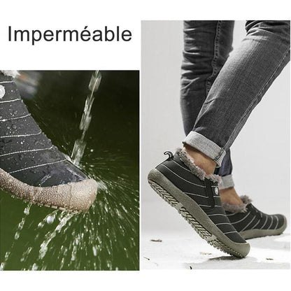 Chaussures à neige unisexes imperméables et chaudes
