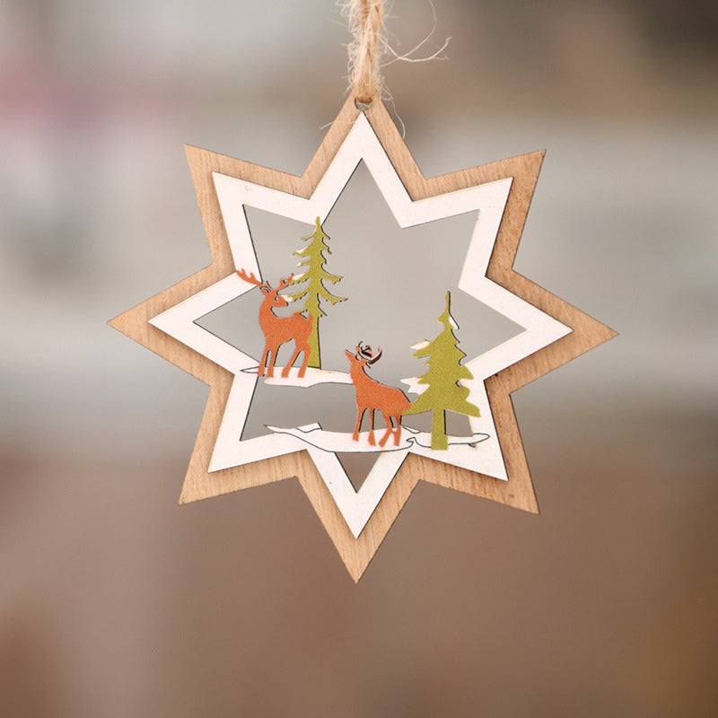 Pendentif en Bois de Noël