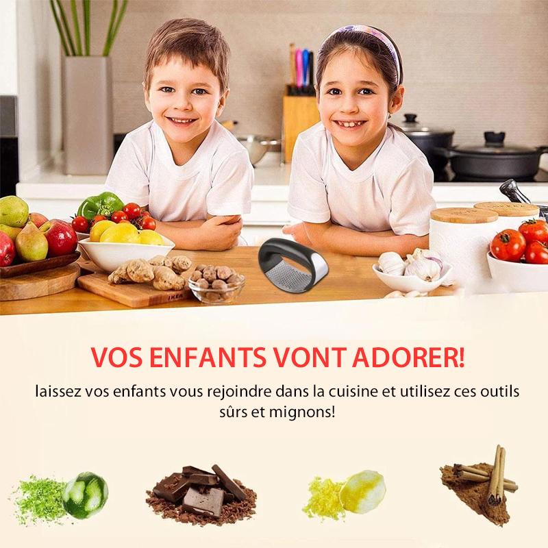Presse-Ail en Acier Inoxydable de Qualité Supérieure, Outil de Cuisson Pour Presse-Ail