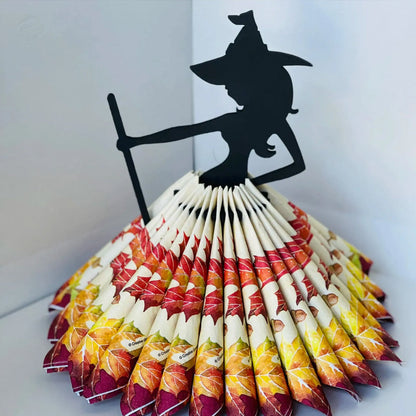 Ornement de porte-serviettes en bois de sorcière d'Halloween