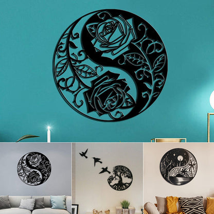 ✨Décoration Murale en Métal Arbre de Vie et 3 Oiseaux à Suspendre