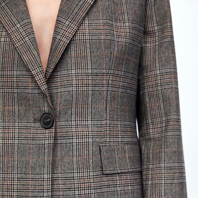 Veste de costume décontractée Blazer à carreaux
