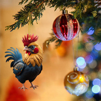 Ornements décoratifs de coq de dessin animé