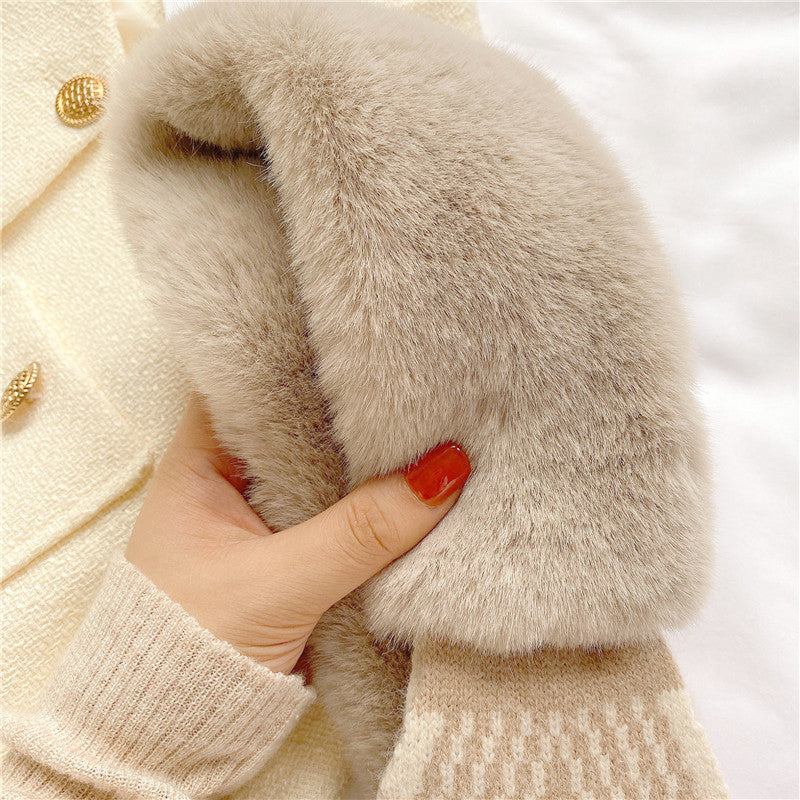 Jolie écharpe chaude en peluche