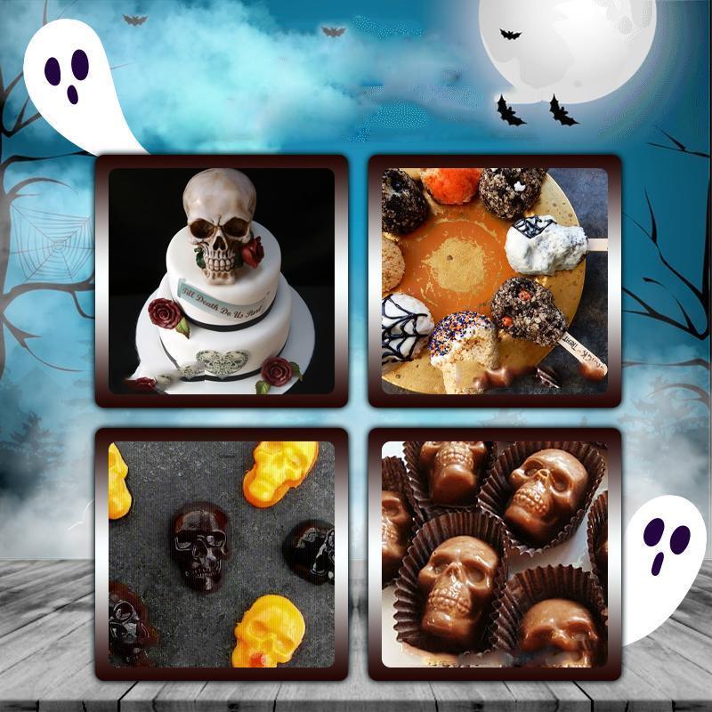 Moule de Gâteau de Crâne 3D Halloween