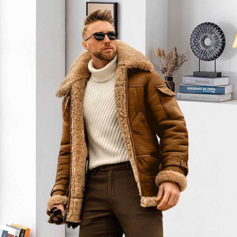 Veste mi-longue épaisse homme