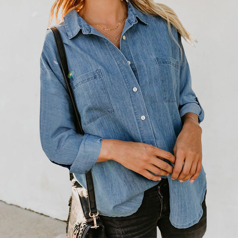 Chemise en jean à manches longues