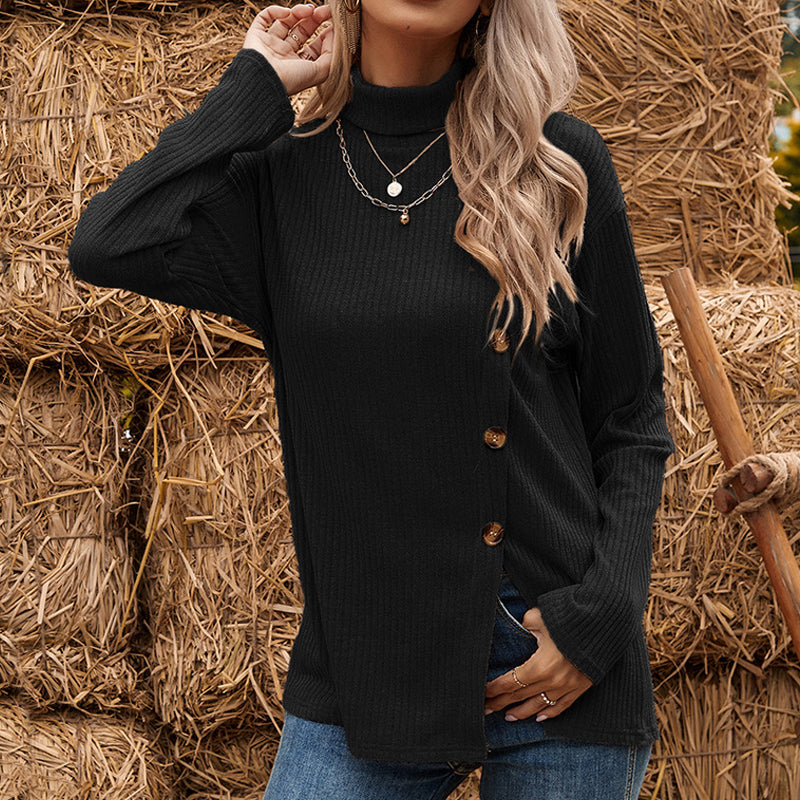 Pull en maille avec braguette boutonnée