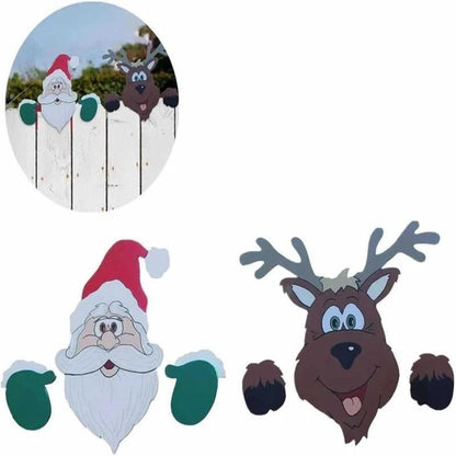 🎅Prévente de Noël🎅Décoration de Clôture sur le Thème de Noël