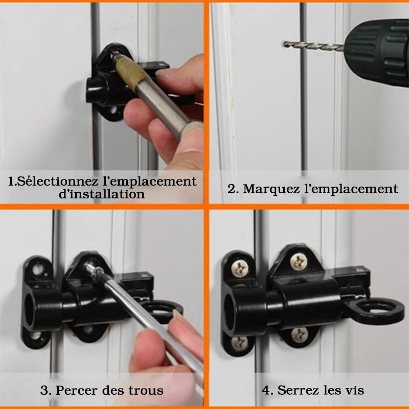 🔥Loquet Automatique à Ressort de Fenêtre en Alliage d'Aluminium