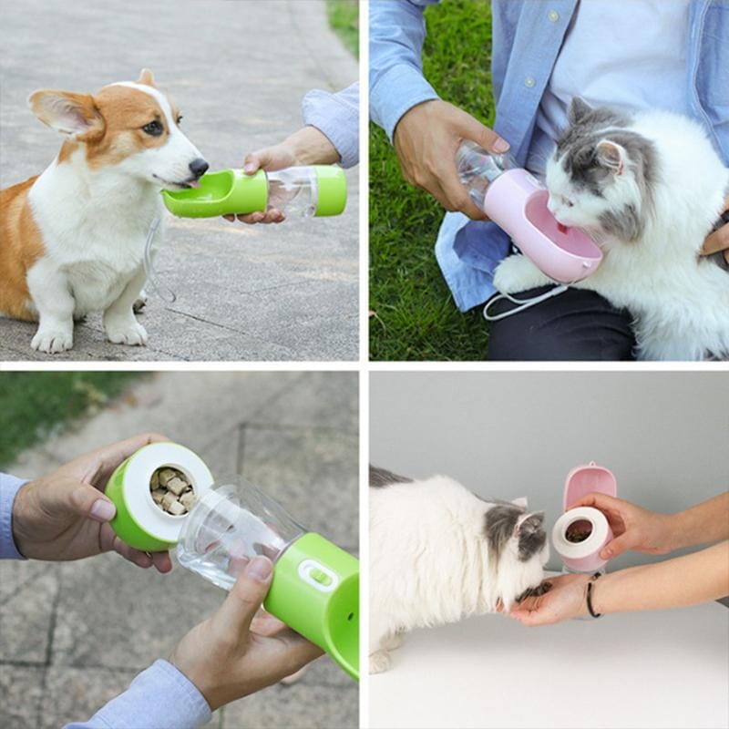 Bouteille d’eau et de nourriture portable pour animaux de compagnie
