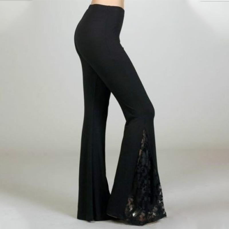 Femmes Pantalon Évasées Dentelles de la Mode