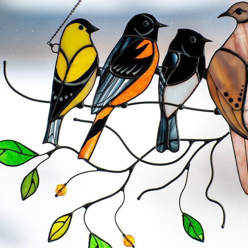 🐦Attrape-soleil Suspendu pour Fenêtre d'Oiseau Taché