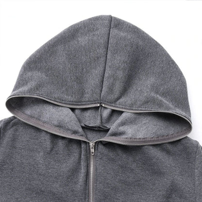 Manteau long à capuche unisexe à manches longues