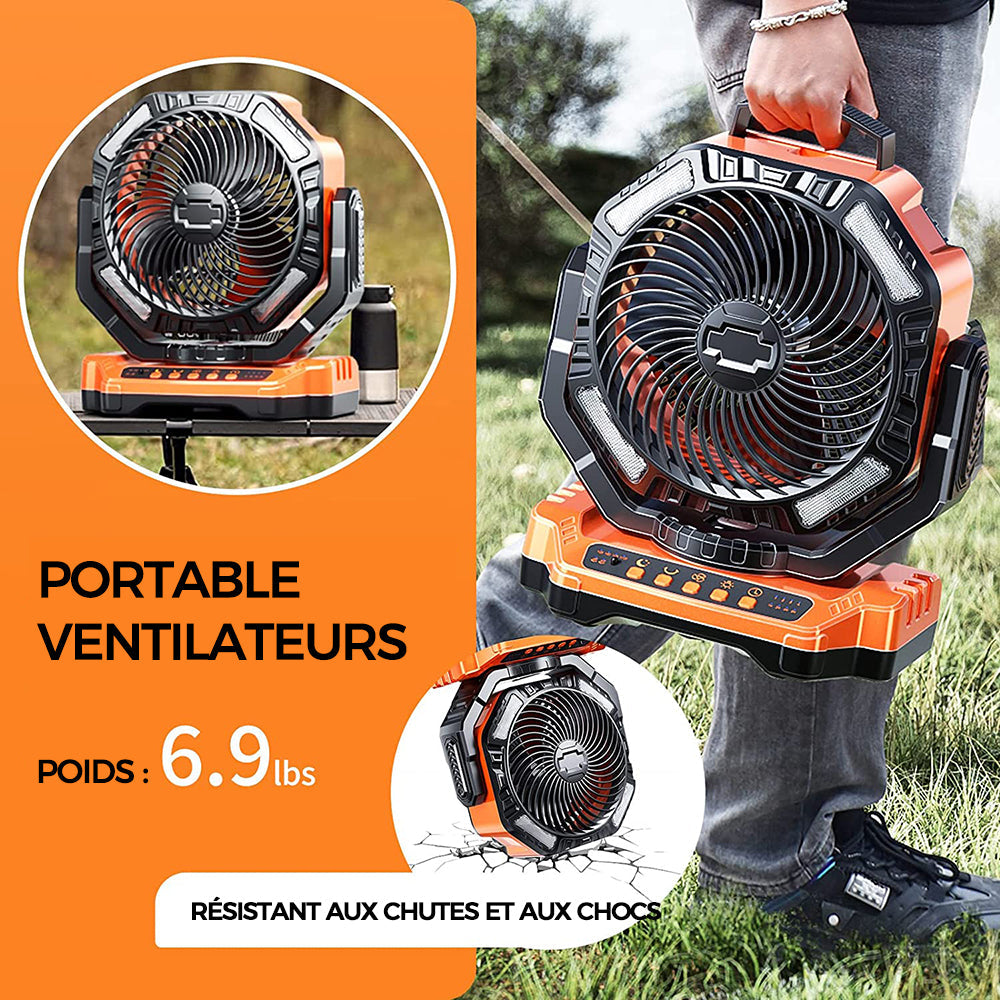 Ventilateur LED de Camping avec Lumière