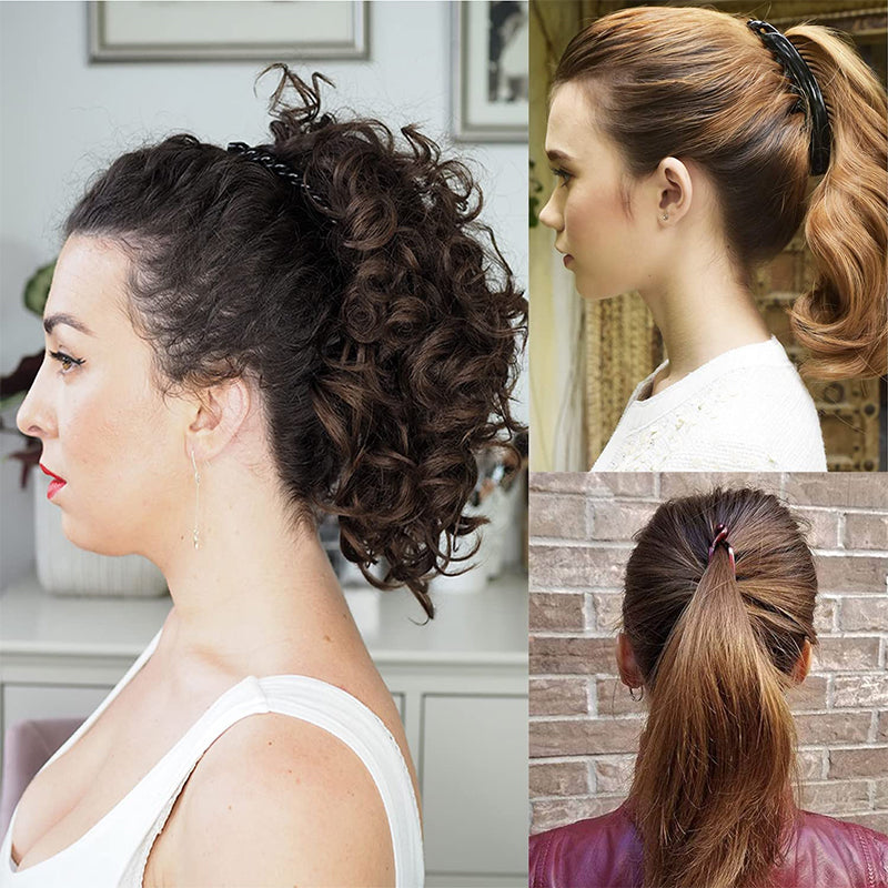 Nouvelle Conception Acétate Banane Motif Poignées de Cheveux