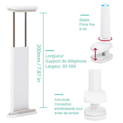 Support Universel Détachable pour Téléphone et Tablette à Tige Longue
