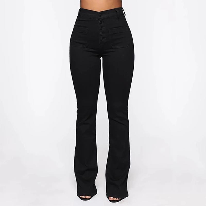Jean Délavé à Taille Haute pour Femmes