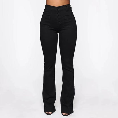 Jean Délavé à Taille Haute pour Femmes