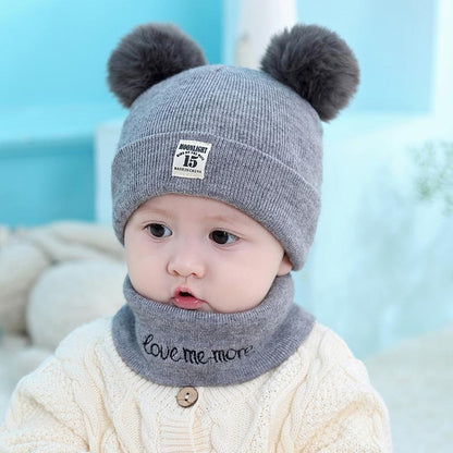 Chapeau et Écharpe Chaud Hiver Pour Bébés