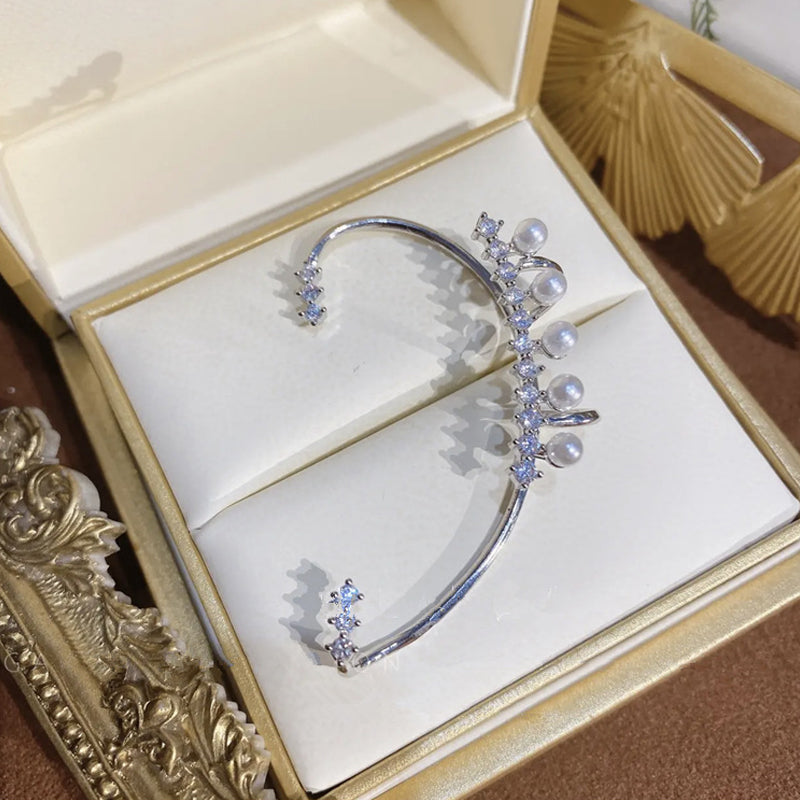 Boucles d'oreilles délicates en perles de zircon