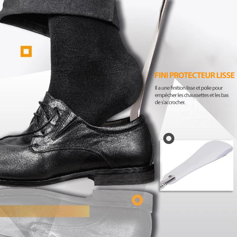 🏠Chausse-pied rétractable en acier inoxydable