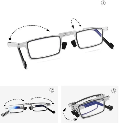 Lunettes de Lecture Pliables Anti-Lumière Bleue en Titane