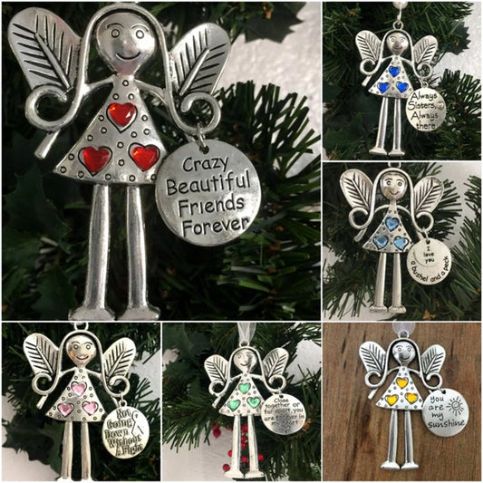 🪽Crazy Beautiful Friends Forever – Décoration d'ange, cadeau de Noël.