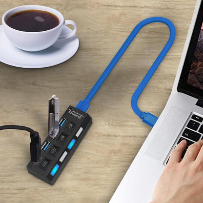 ✔️Concentrateur USB Haute Vitesse à Plusieurs Ports avec Interrupteurs Indépendants
