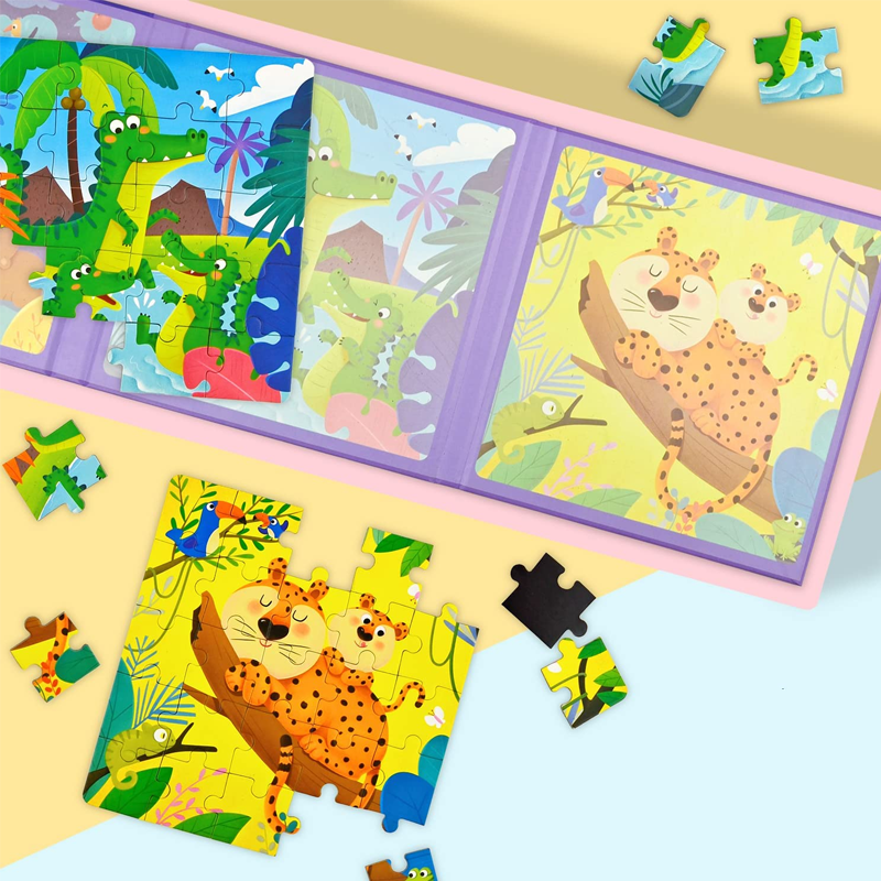 Livre de Puzzle Magnétique 3-en-1