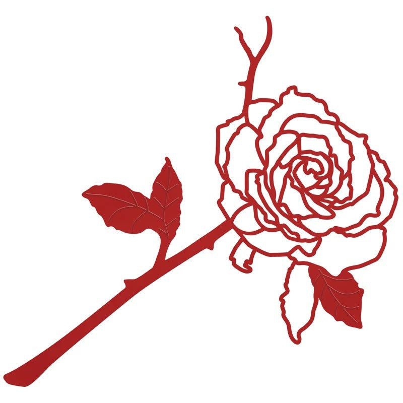 🌸Timbre Rouge Rose Métal💓