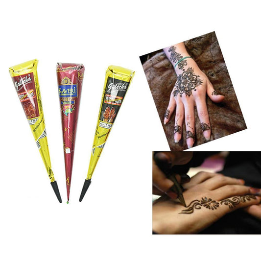 Indien Temporaire Tatouages Henné Cônes et Pochoir