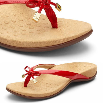 Sandales En Forme De V Avec Bowknot