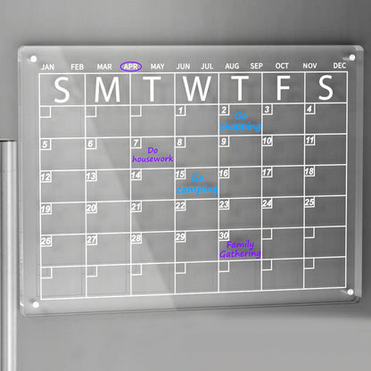 Calendrier acrylique magnétique