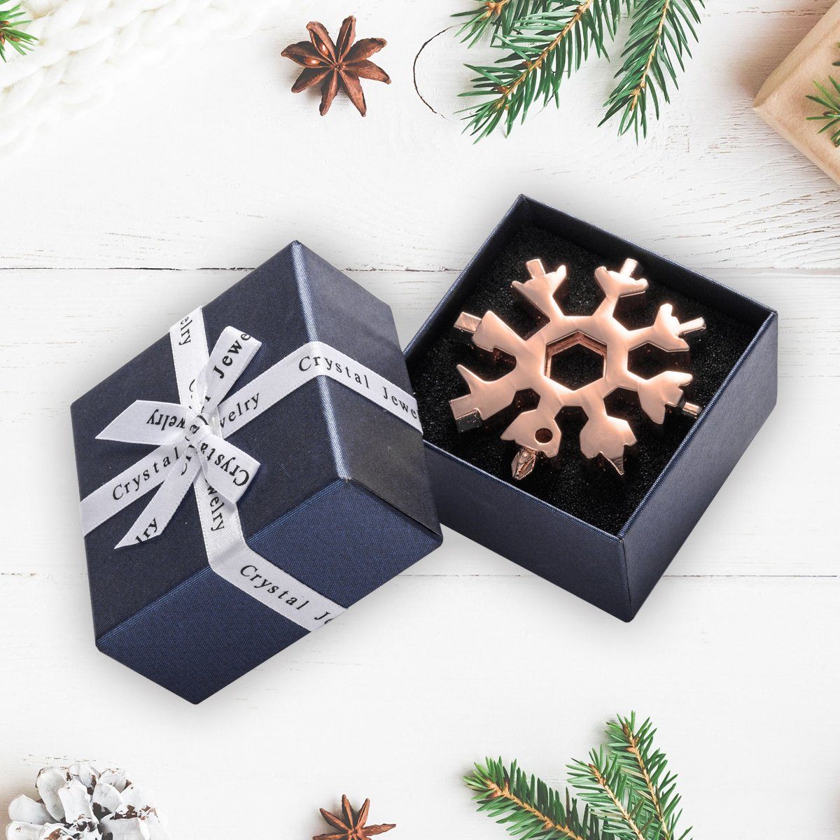 🎁Vente de Noël🎁Outil multifonction flocons de neige en acier inoxydable 18 en 1