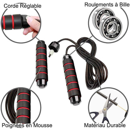Corde à Sauter en Acier Ergonomique