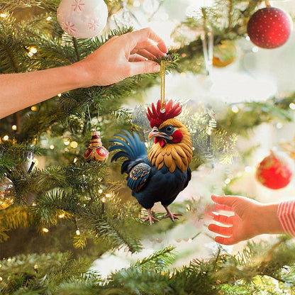 Ornements décoratifs de coq de dessin animé