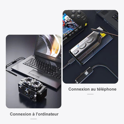🔥Caméra d'Endoscope WiFi Semi-rigide à Mise au Point Automatique