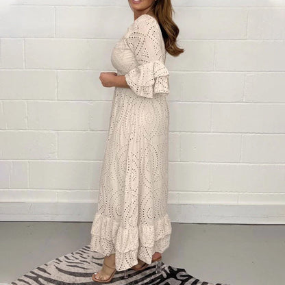 🎉Spécial été🎉Robe brodée ample à taille haute