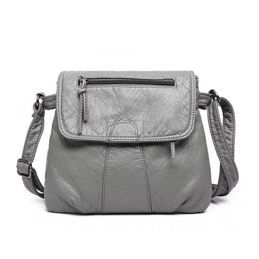 Femme Sac À Bandoulière Diagonale en Cuir Délavé