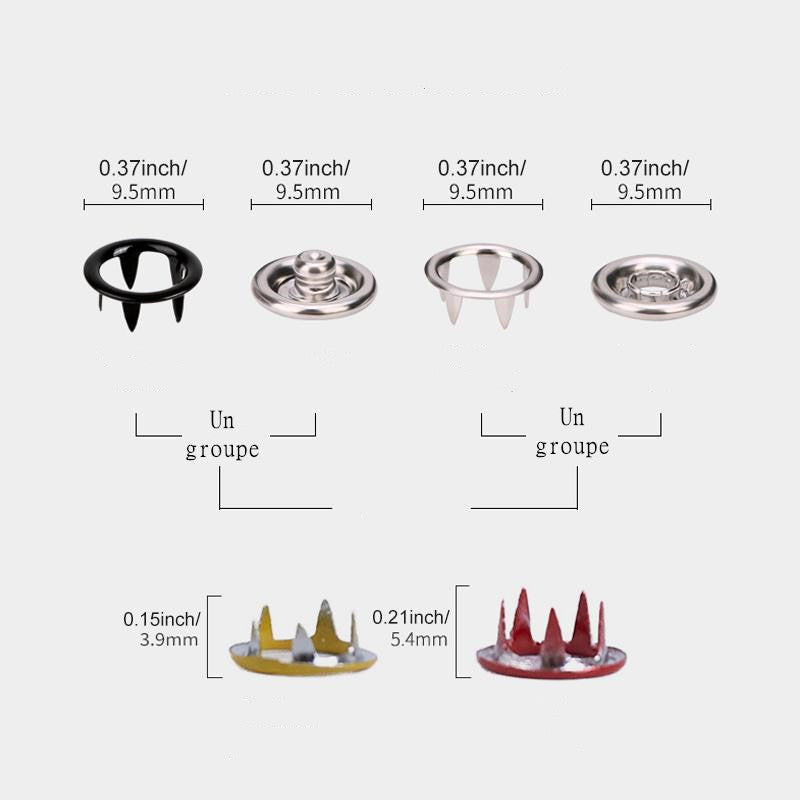 🧵Kit de boutons-pression en métal