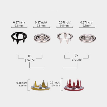 🧵Kit de boutons-pression en métal