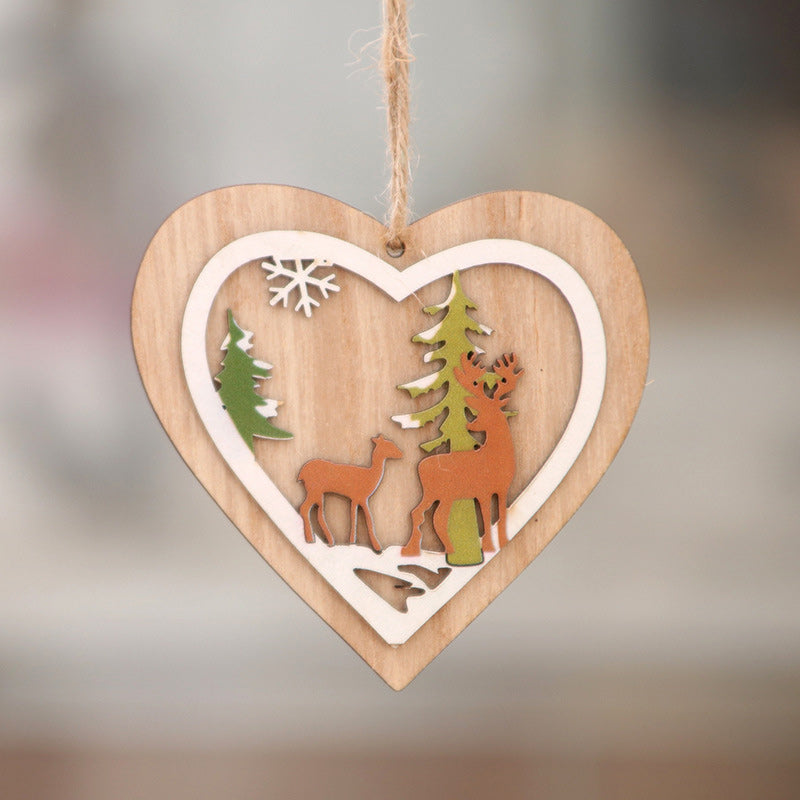 Pendentif en Bois de Noël