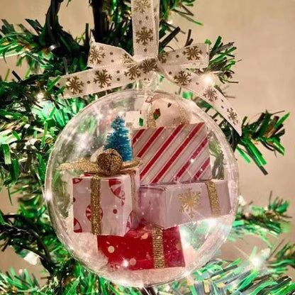 Boule transparente de décoration de sapin de Noël