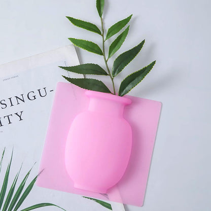 Vase À Fleurs Collant En Silicone Magique