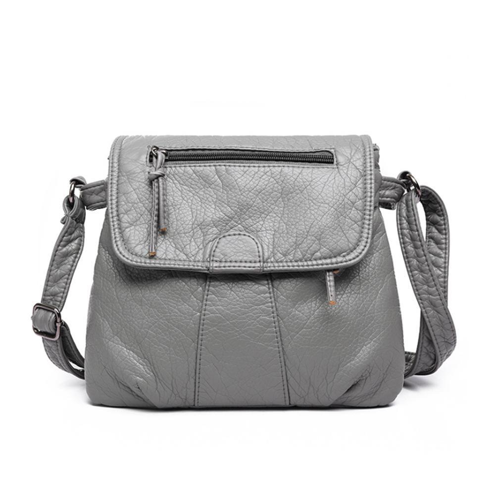 Femme Sac À Bandoulière Diagonale en Cuir Délavé