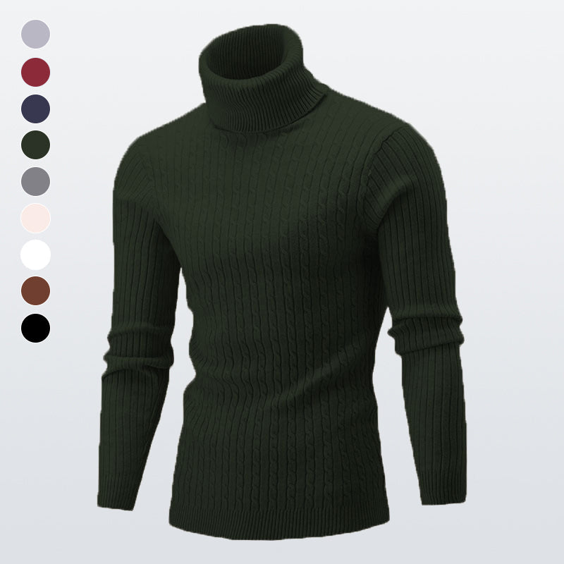 Pull à Col Roulé en Maille pour Homme