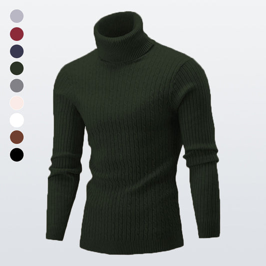 Pull à Col Roulé en Maille pour Homme