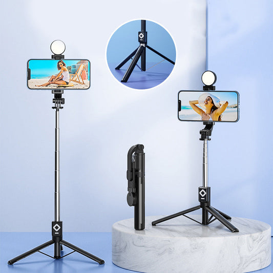 Perche à selfie avec lumière d'appoint LED