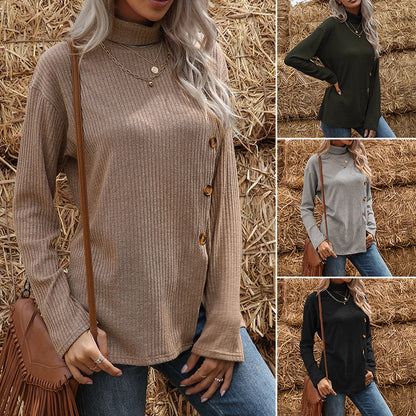 Pull en maille avec braguette boutonnée